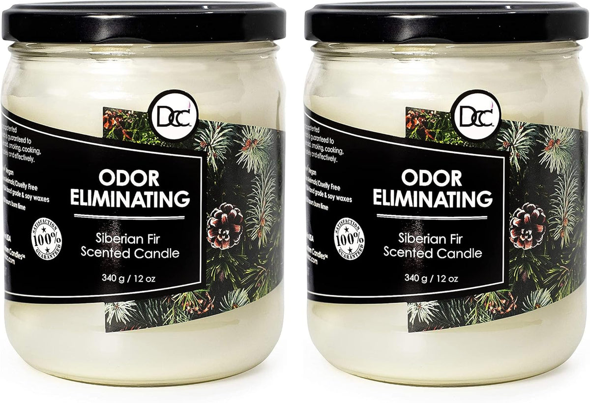 Vanilla Bean Odor Eliminating Highly Fragranced Candle - Eliminates 95% of Pet, Smoke, Food, and Other Smells Quickly - Up to 80 Hour Burn time - 12 Ounce Premium Soy Blend