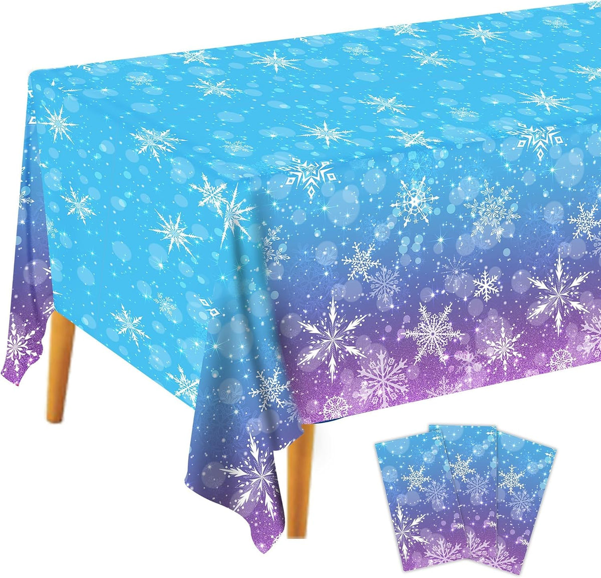 3PCS Demon Hunters Birthday Tablecloth Decorations, Purple Demon Energy Pattern Grad 9FT Tablecover Sparkling Holographic Laser Korean Idol Movie Decor for Kids’Party Birthday Graduation Bachelor