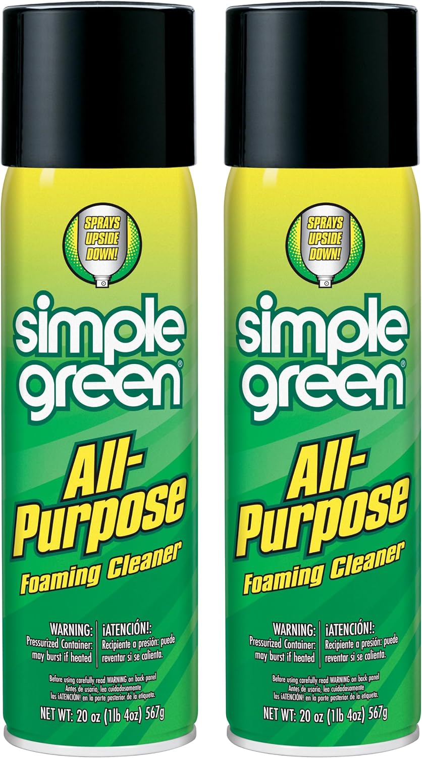 Simple Green All-Purpose Foaming Aerosol Cleaner, All-Purpose Cleaning and Degreasing, 20 Oz (Pack of 2)