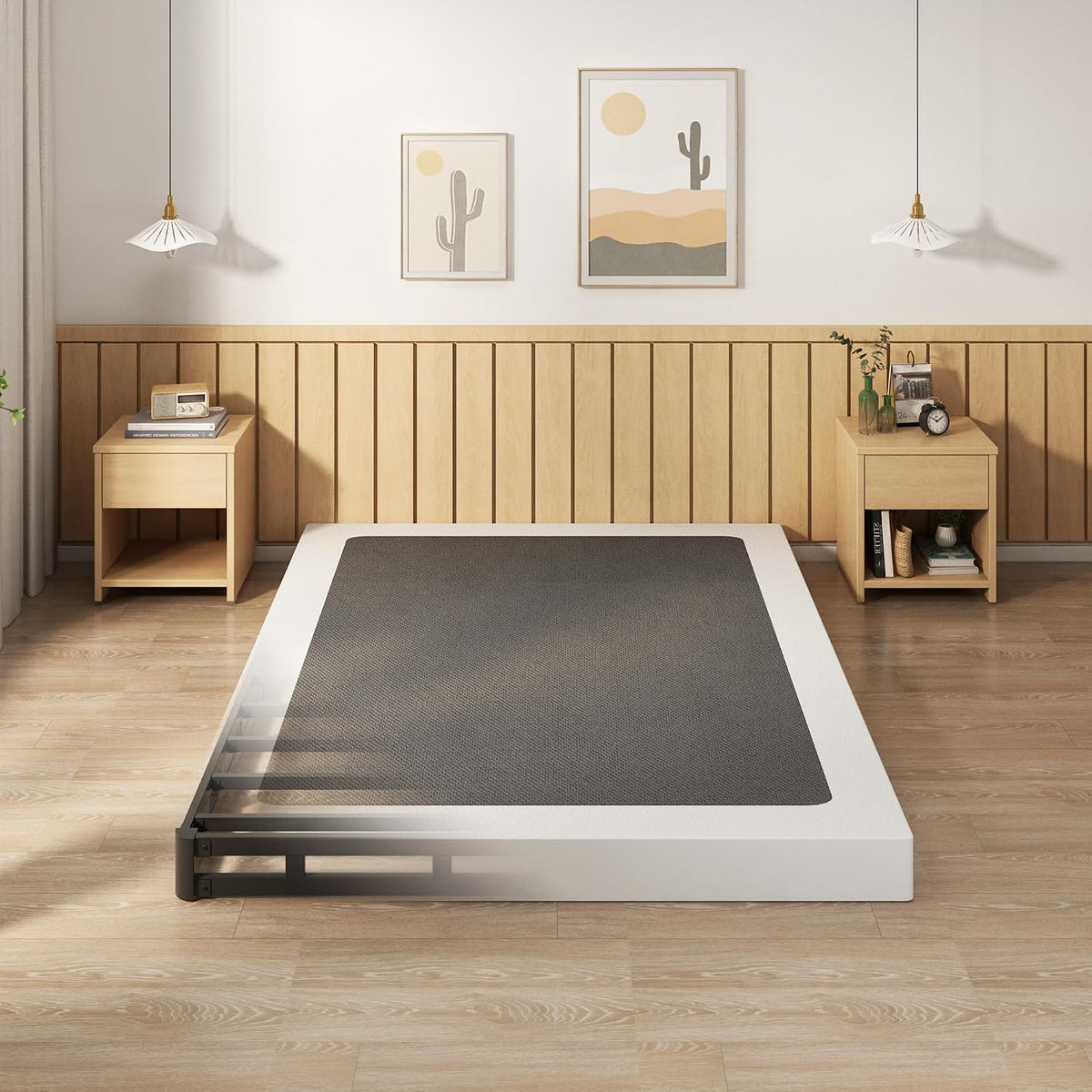 EMODA 5 Inch Box Spring Queen Size Mattress Foundation with Fabric Cover