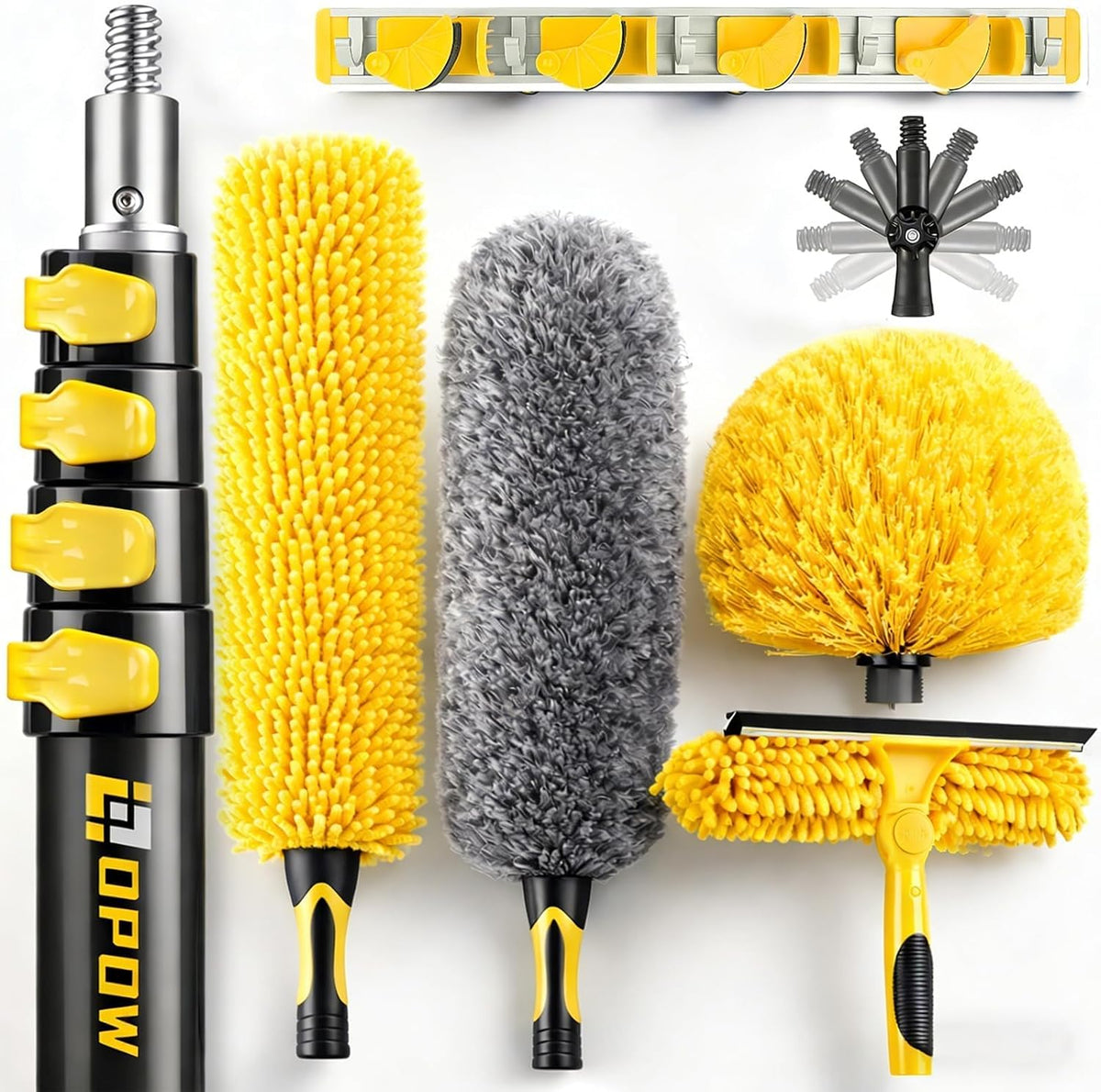 20 Foot High Ceiling Duster Kits with 5-12ft Heavy Duty Extension Pole