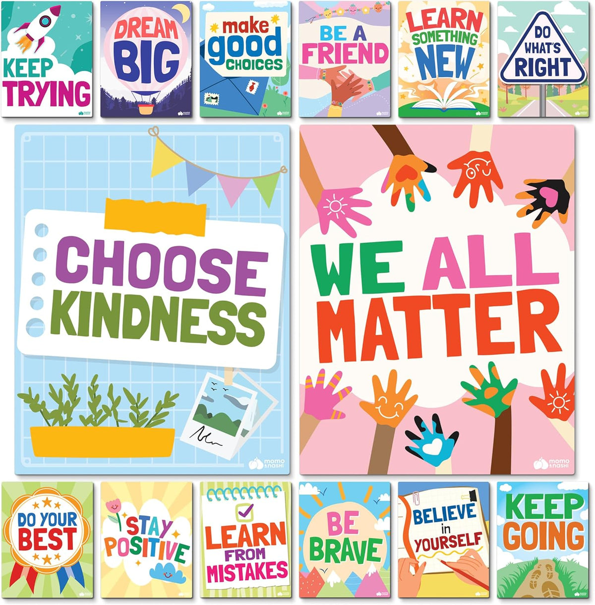 United States and World Map For Kids Classroom Posters 2pc Set - 24” x 16” Waterproof US and World Map for Classroom Decor Posters - Teacher Classroom Must Haves - Homeschool Back to School Supplies