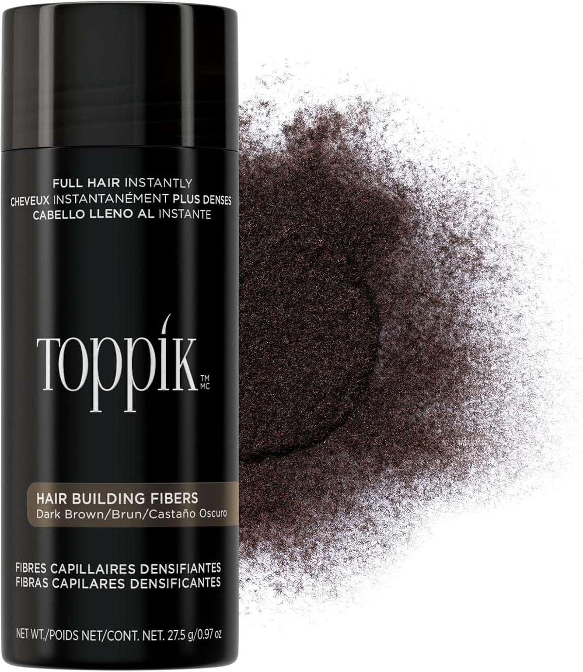 Toppik Hair Building Fibers, Fill In Fine or Thinning Hair Instantly Thicker, Fuller Looking Hair 9 Shades,4 size options