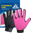Pet Hair Removal Glove with 255 Silicone Tips for Dogs & Cats, 1 Pair Blue