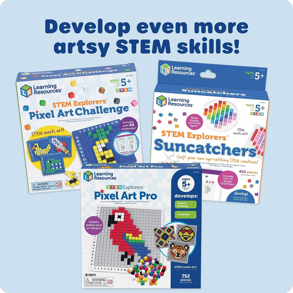 Learning Resources STEM Explorers Pixel Art Challenge