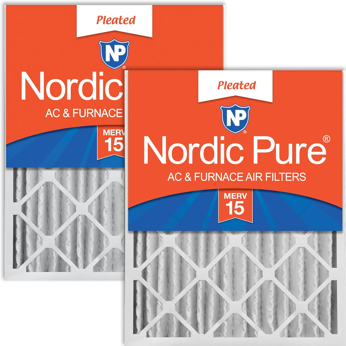 Nordic Pure 20x25x4 (19_1/2 x 24_1/2 x 3_5/8) Pleated MERV 12 Air Filters 2 Pack