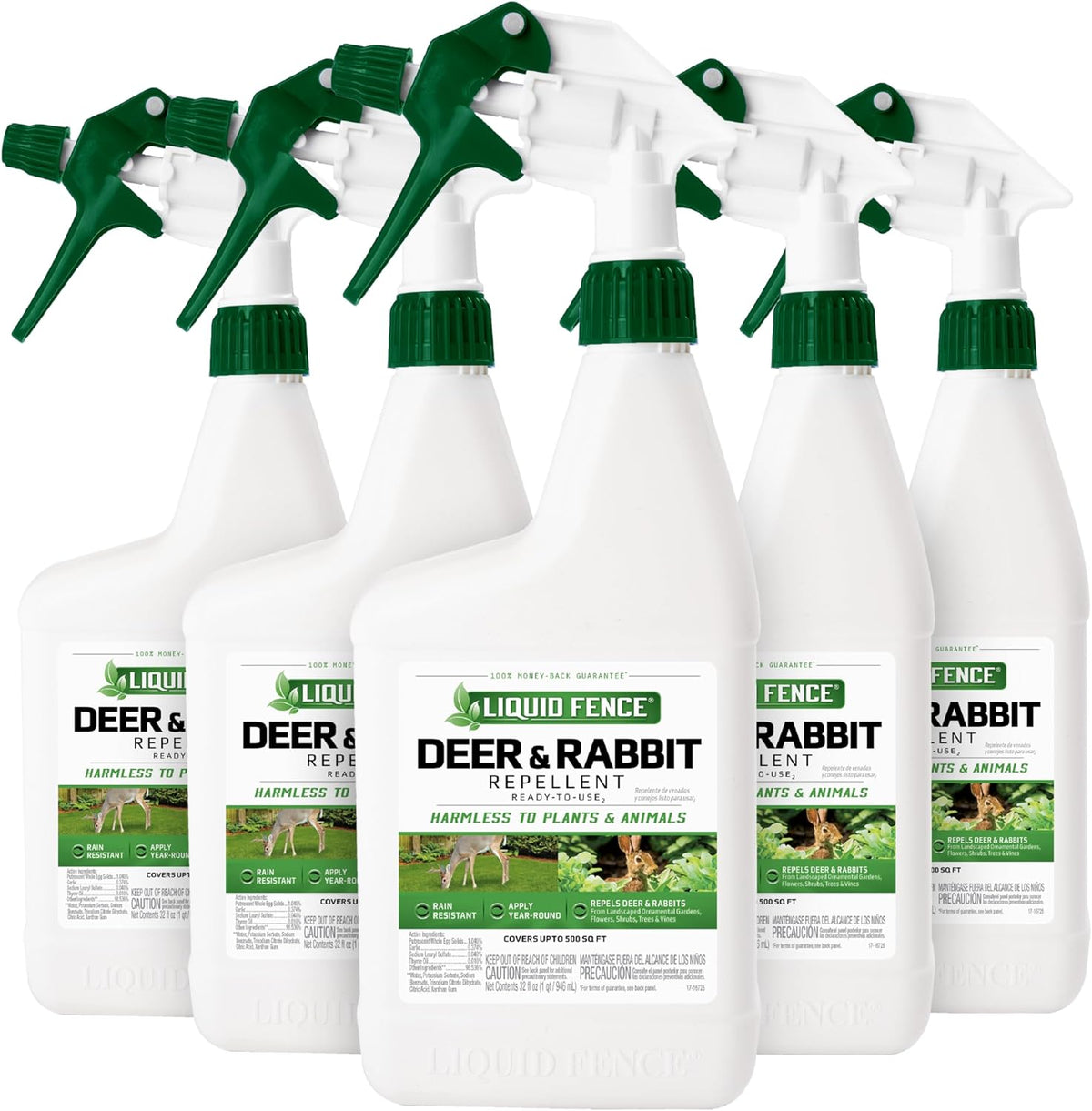 Liquid Fence Deer and Rabbit Repellent Ready-to-Use Spray, 1 Gallon