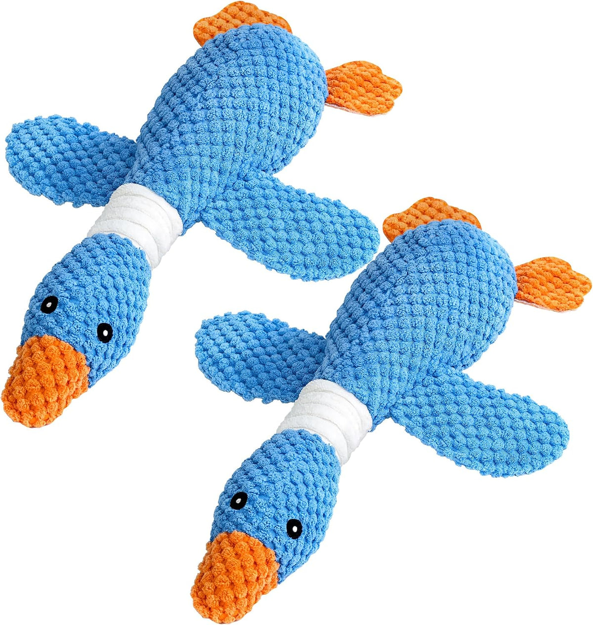 Vitscan Upgraded Goose Indestructible Dog Toys for Aggressive Chewers | Dog Chew Toys for Aggressive Chewers Small Medium Large Breed, Crinkle Squeaky Plush Puppy Chew Toys for Teething, Duck Toys