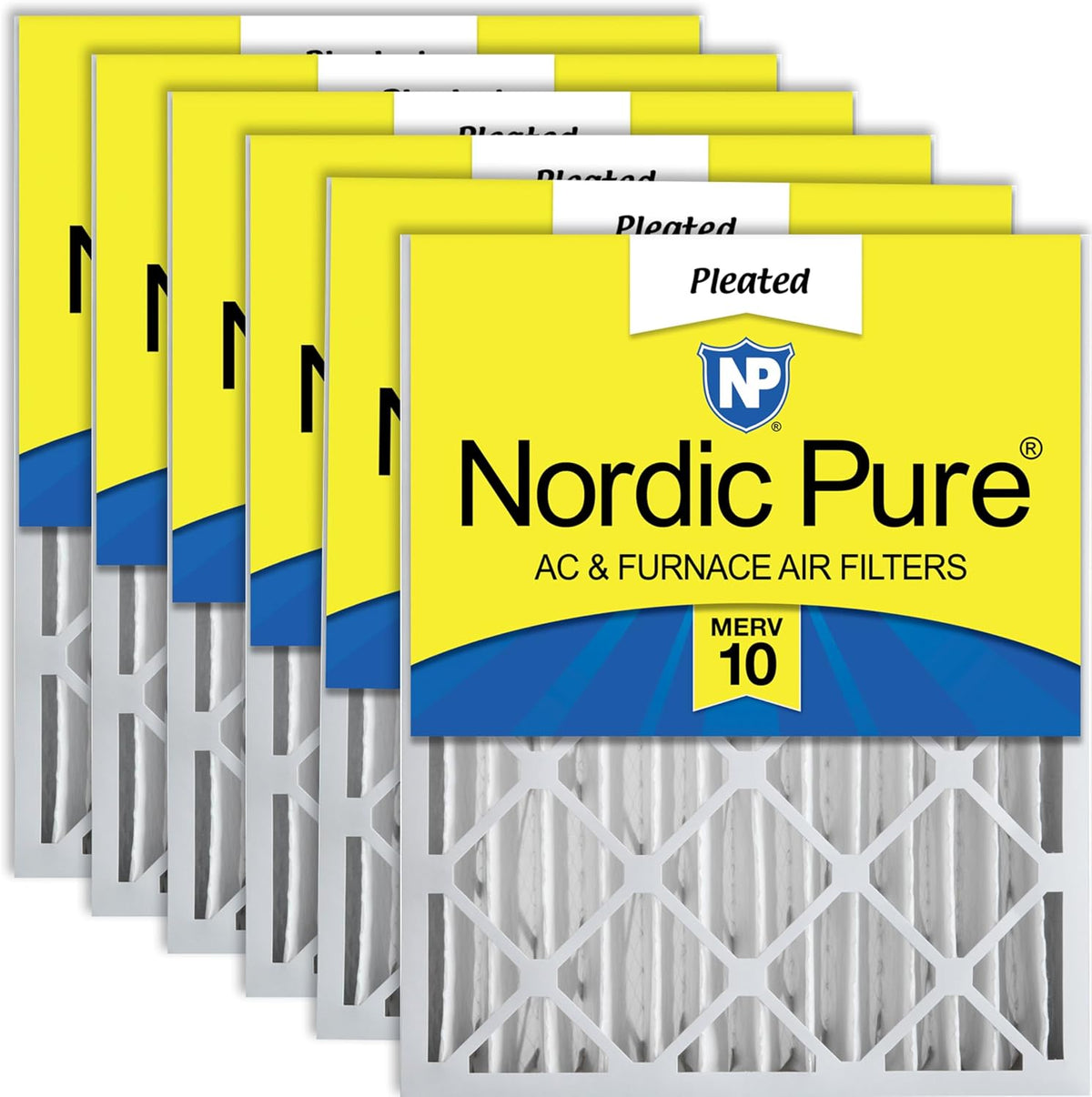 Nordic Pure 20x25x4 (19_1/2 x 24_1/2 x 3_5/8) Pleated MERV 12 Air Filters 2 Pack