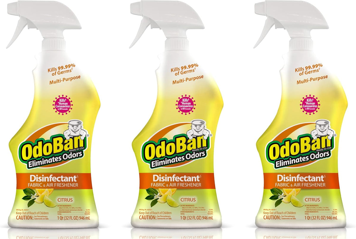 OdoBan Ready-to-Use Disinfectant and Odor Eliminator, 32 Ounce Spray Bottle, Lavender Scent