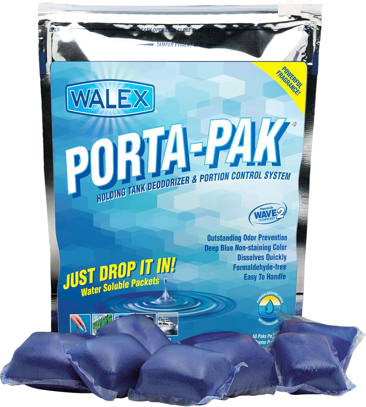 Walex Porta-Pak RV Toilet Treatment Drop-Ins - Fresh Scent, 10-Pack
