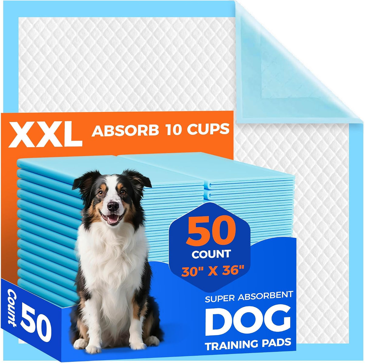 YOPETKI Large Puppy Pads 30"x26" 100 Count, Disposable Dog Pee Pads Leak-Proof, Large Pee Pads for Dogs 100 Bulk Pack, Large Absorbent & Quick-Dry Pet Potty Training Pads for Dogs, Puppies, Doggy