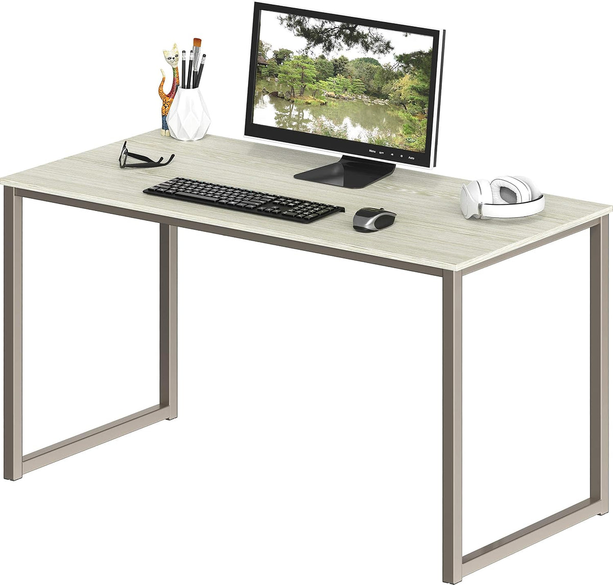 SHW Mission 40-Inch Home Office Computer Desk, Black