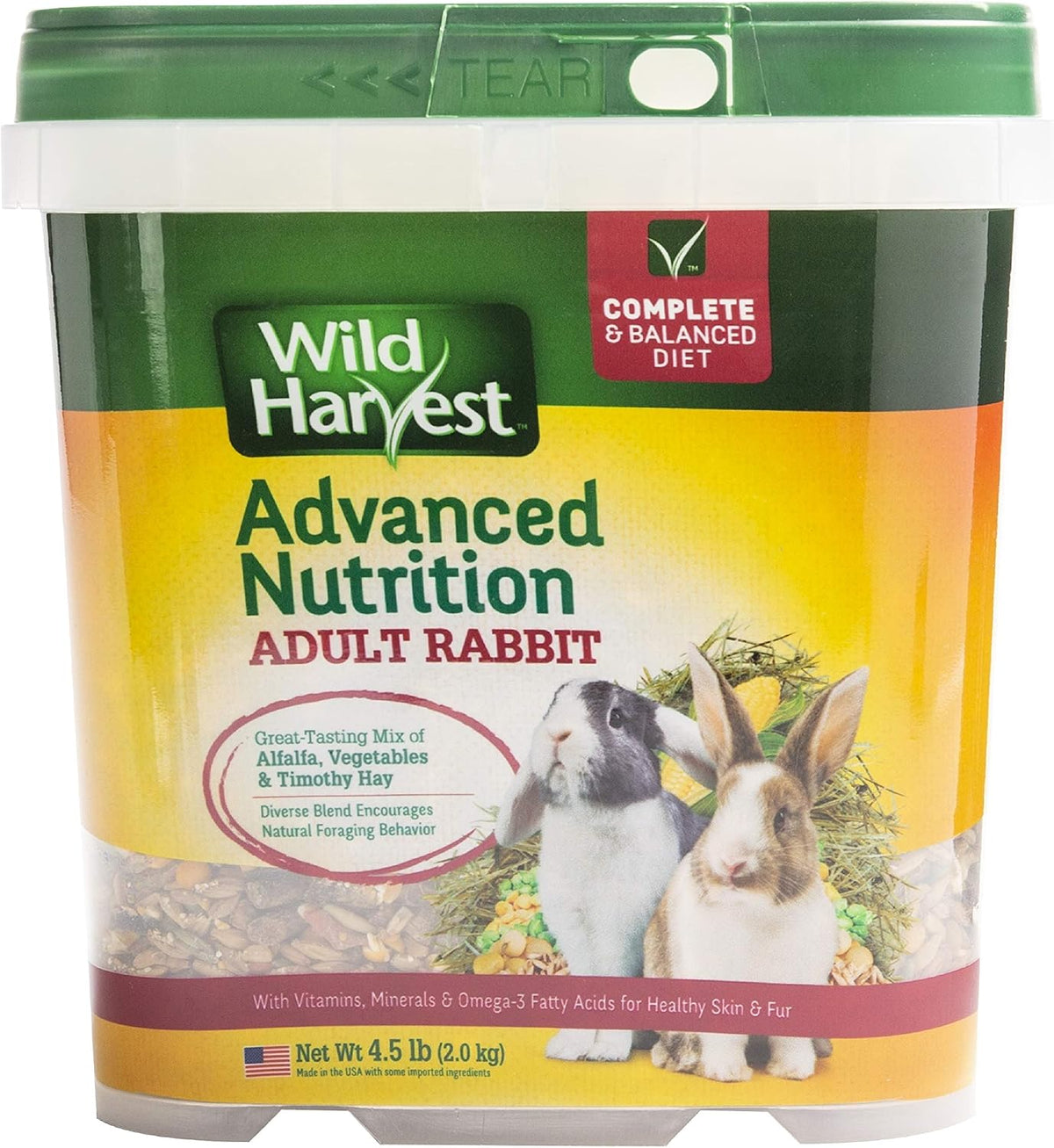 Wild Harvest Advanced Nutrition Diet For Adult Rabbits, 8 Lbs