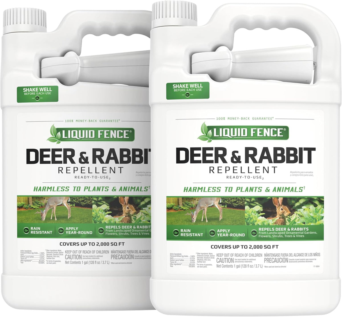 Liquid Fence Deer and Rabbit Repellent Ready-to-Use Spray, 1 Gallon