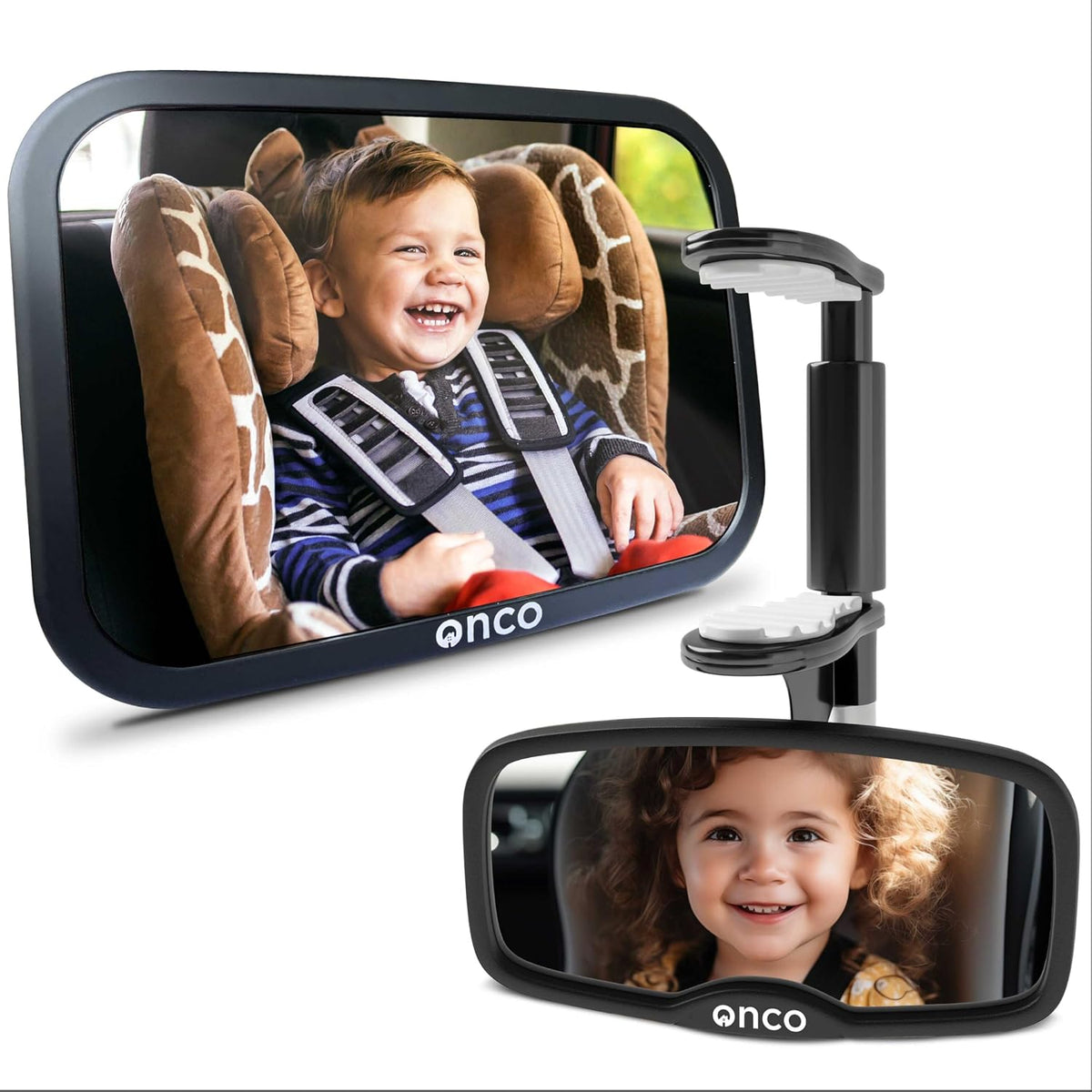 Onco Baby Car Mirror for Rear Facing Seats - Double Award Winning, Non-Slip