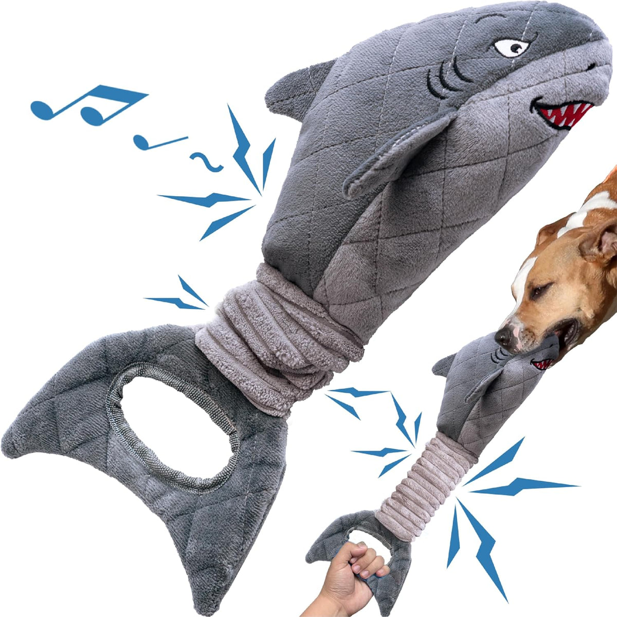 Vitscan Upgraded Goose Indestructible Dog Toys for Aggressive Chewers | Dog Chew Toys for Aggressive Chewers Small Medium Large Breed, Crinkle Squeaky Plush Puppy Chew Toys for Teething, Duck Toys
