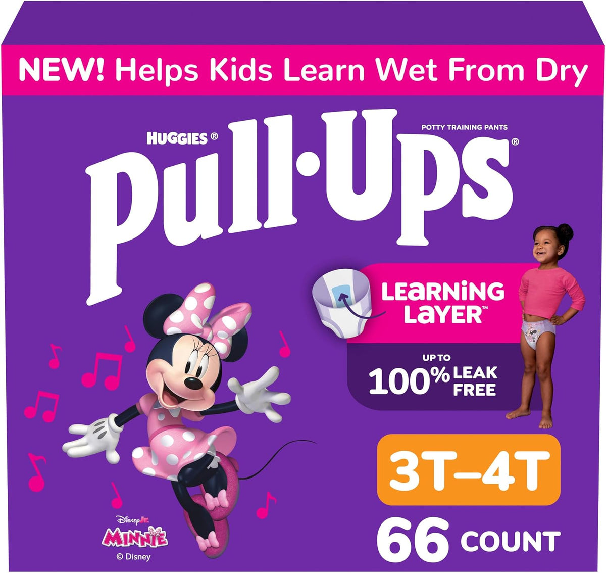 Pull-Ups Girls' Potty Training Pants, Size 3T-4T, 112 Count