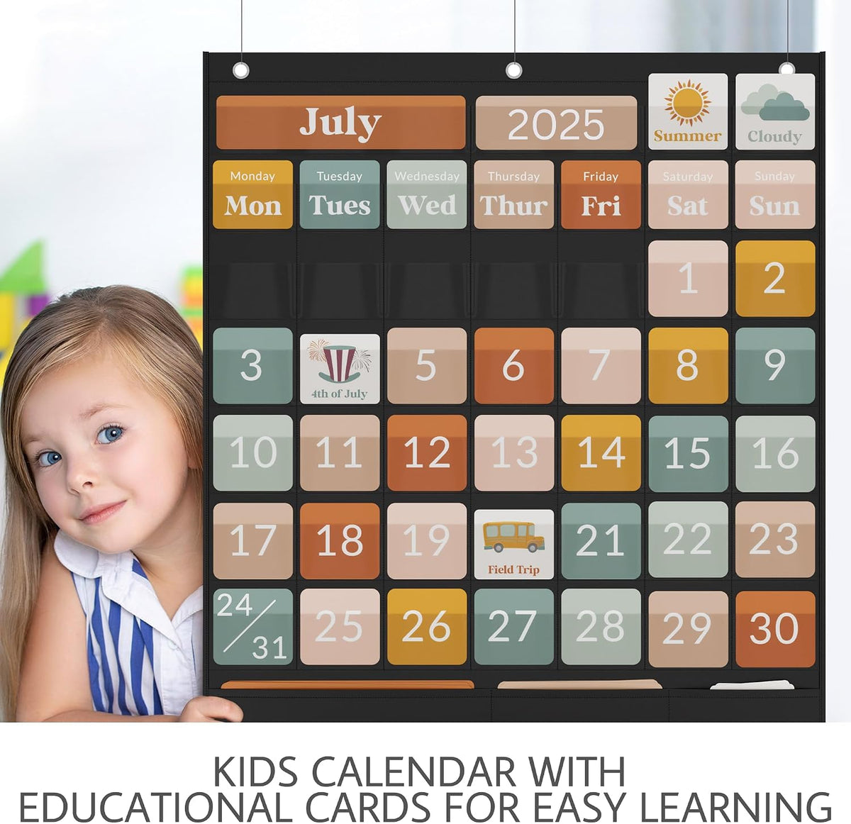 The Ultimate Classroom Calendar Pocket Chart for Kids - Educational Cards