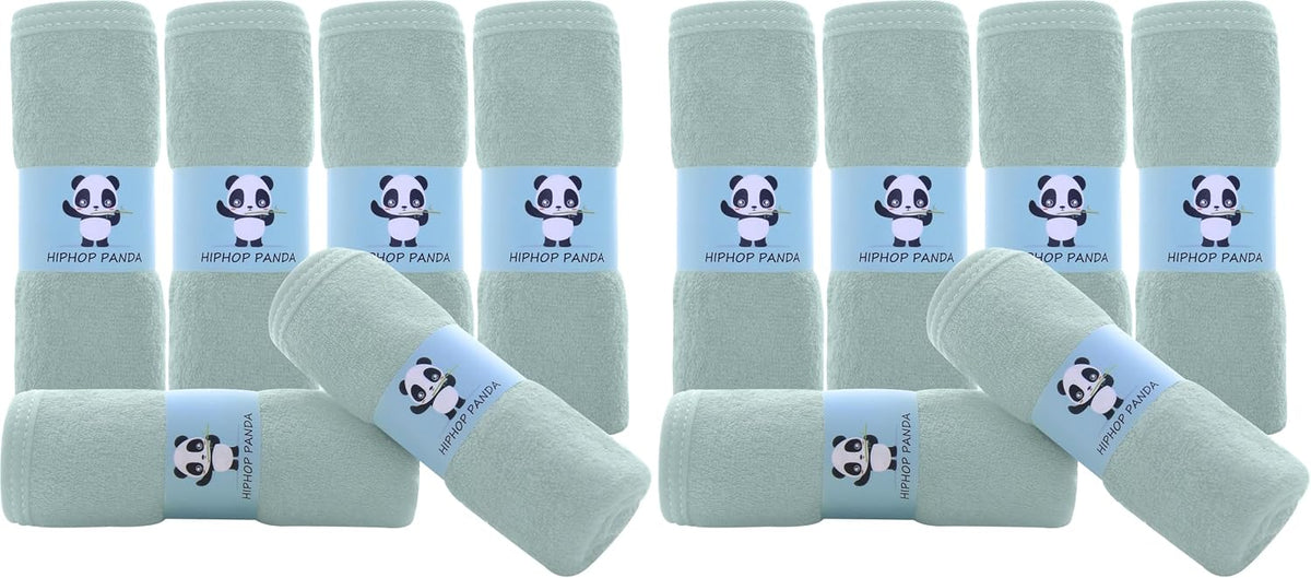 HIPHOP PANDA Ultra Soft Baby Washcloths, 2-Layer Absorbent Wash Cloths