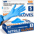 Supmedic Medical Soft Max Nitrile Exam Gloves Powder-Free Disposable 100 Ct