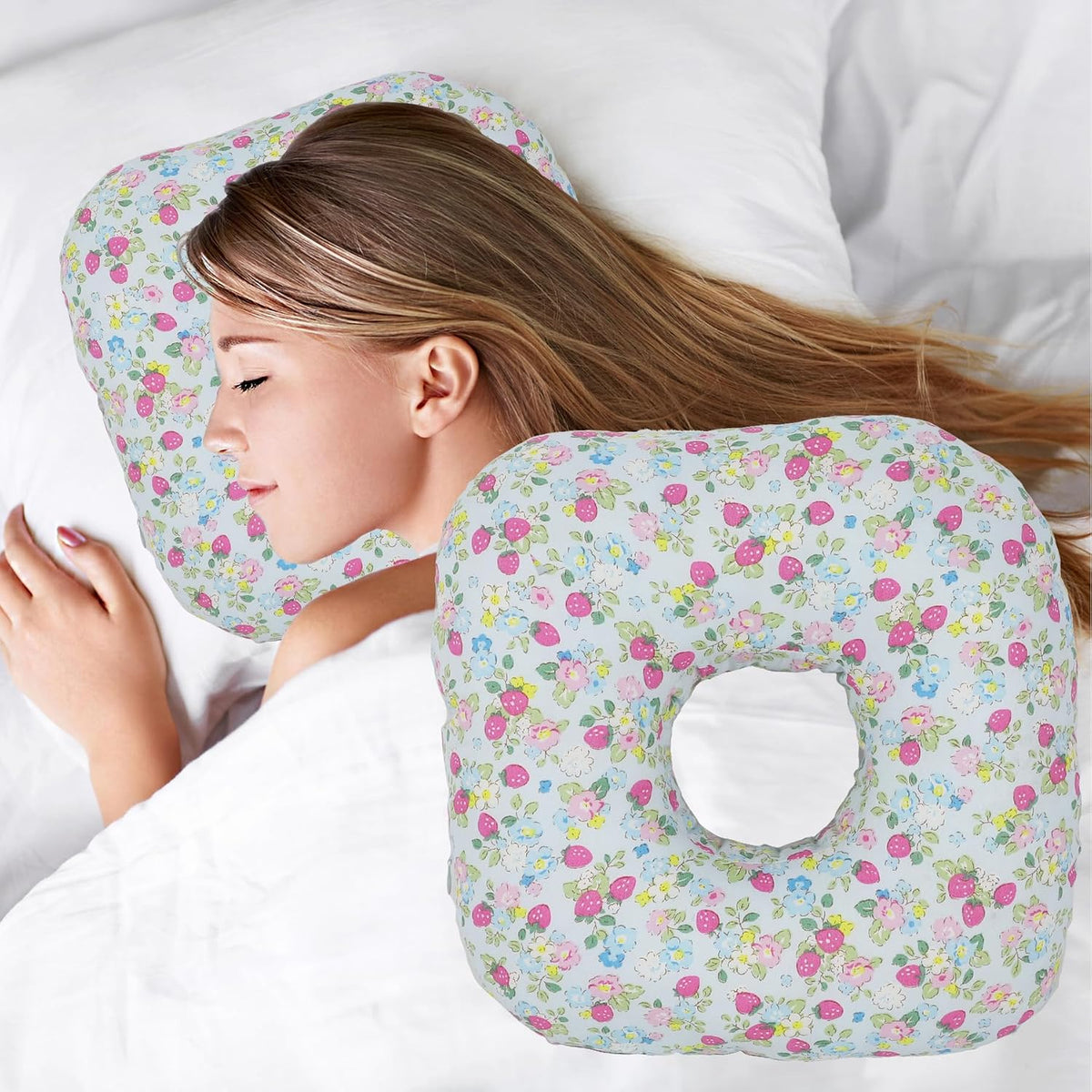 Ear Piercing Pillow with Hole for Cartilage Piercings, CNH Support