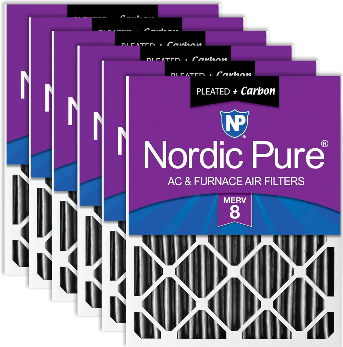 Nordic Pure 20x25x4 (19_1/2 x 24_1/2 x 3_5/8) Pleated MERV 12 Air Filters 2 Pack