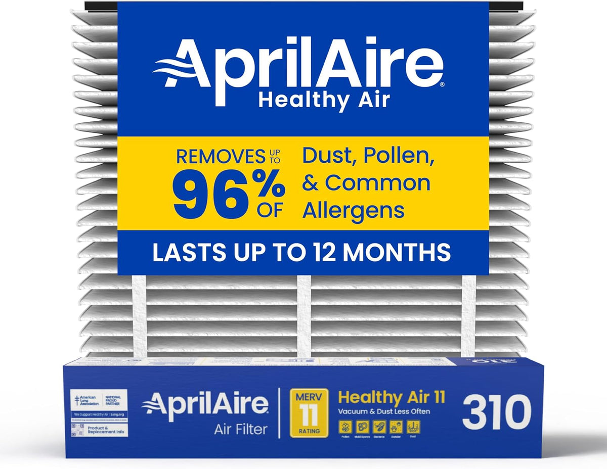 AprilAire 310 Replacement Filter for AprilAire Whole House Air Purifiers - MERV 11, Clean Air & Dust, 20x20x4 Air Filter (Pack of 1)