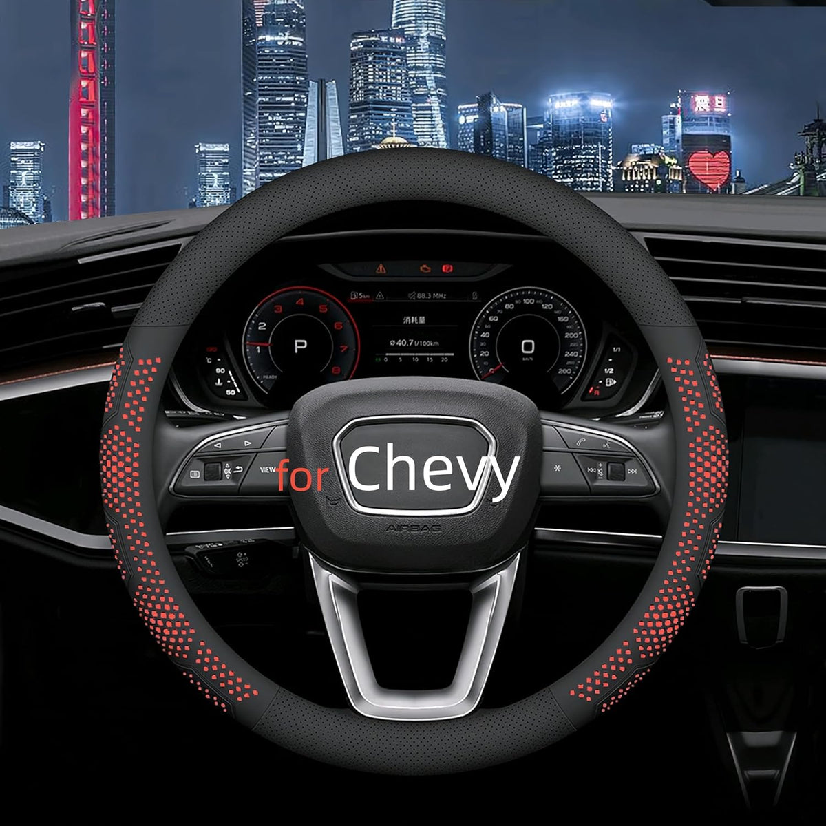 Yangday Leather Steering Wheel Cover for Chevy Silverado 1500 2500 3500