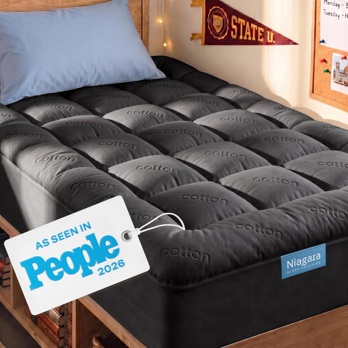 Niagara Sleep Solution Ultra Soft Queen Size Mattress Pad, Pillow Top