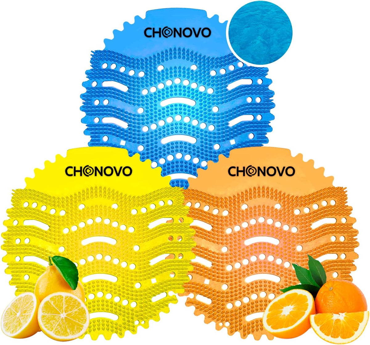 CHONOVO Urinal Screen Deodorizer, 24 Pack Urinal Cake Bulk with 3 Scents