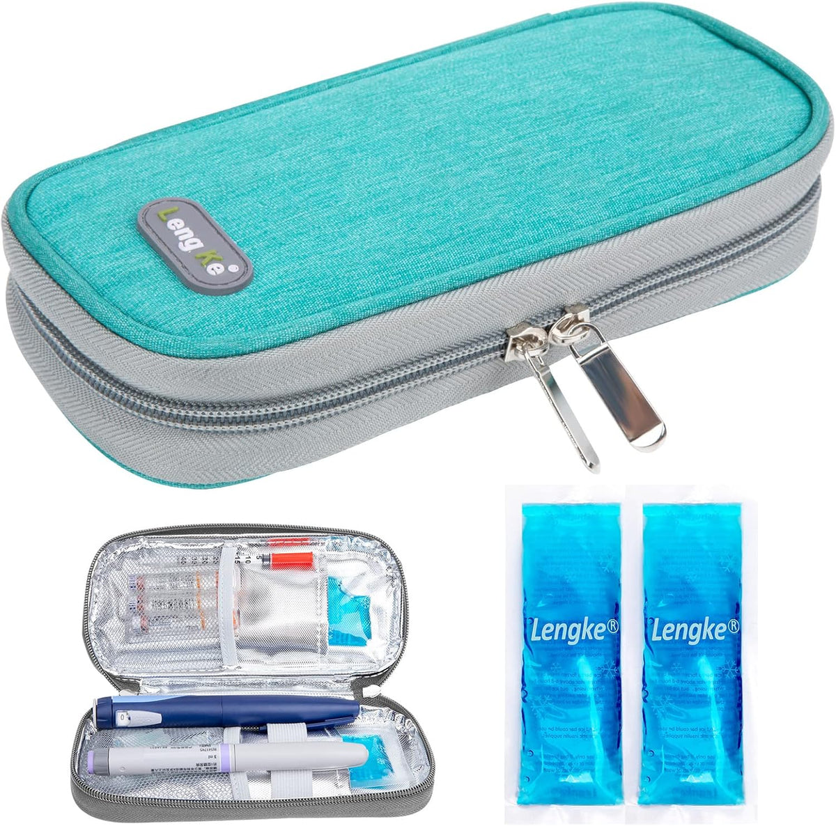 YOUSHARES Mini Ice Packs - Reusable, Thickened & Leak-proof Ice Pack for Insulin & Peptide Cooler Travel Case, TSA Approved Ice Packs Suitable for Most Insulated Medication Travel Bag (4 Packs)