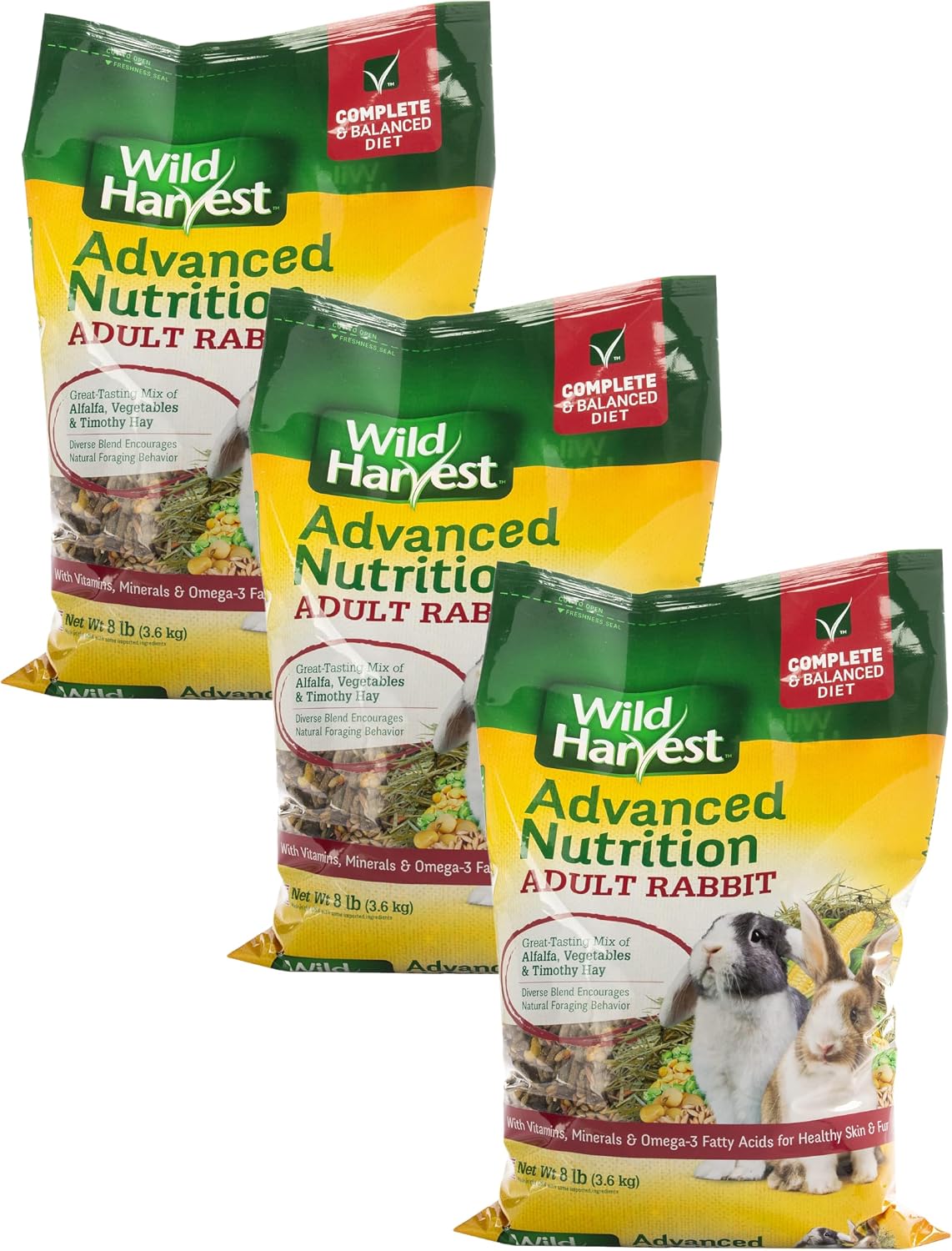 Wild Harvest Advanced Nutrition Diet For Adult Rabbits, 8 Lbs