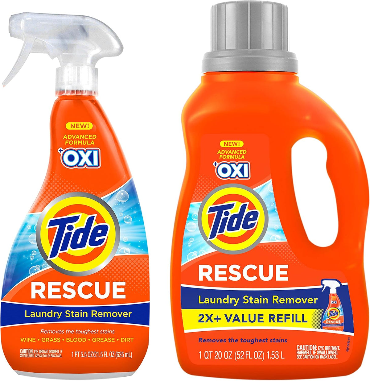 Tide Laundry Stain Remover Spray with Oxi | Stain Remover for Clothes, Carpet, Upholstery, Pet Bedding, & More | Stain Treater Spray for Tough Stains from Wine, Coffee, Grease | 22 Fl Oz (Pack of 4)