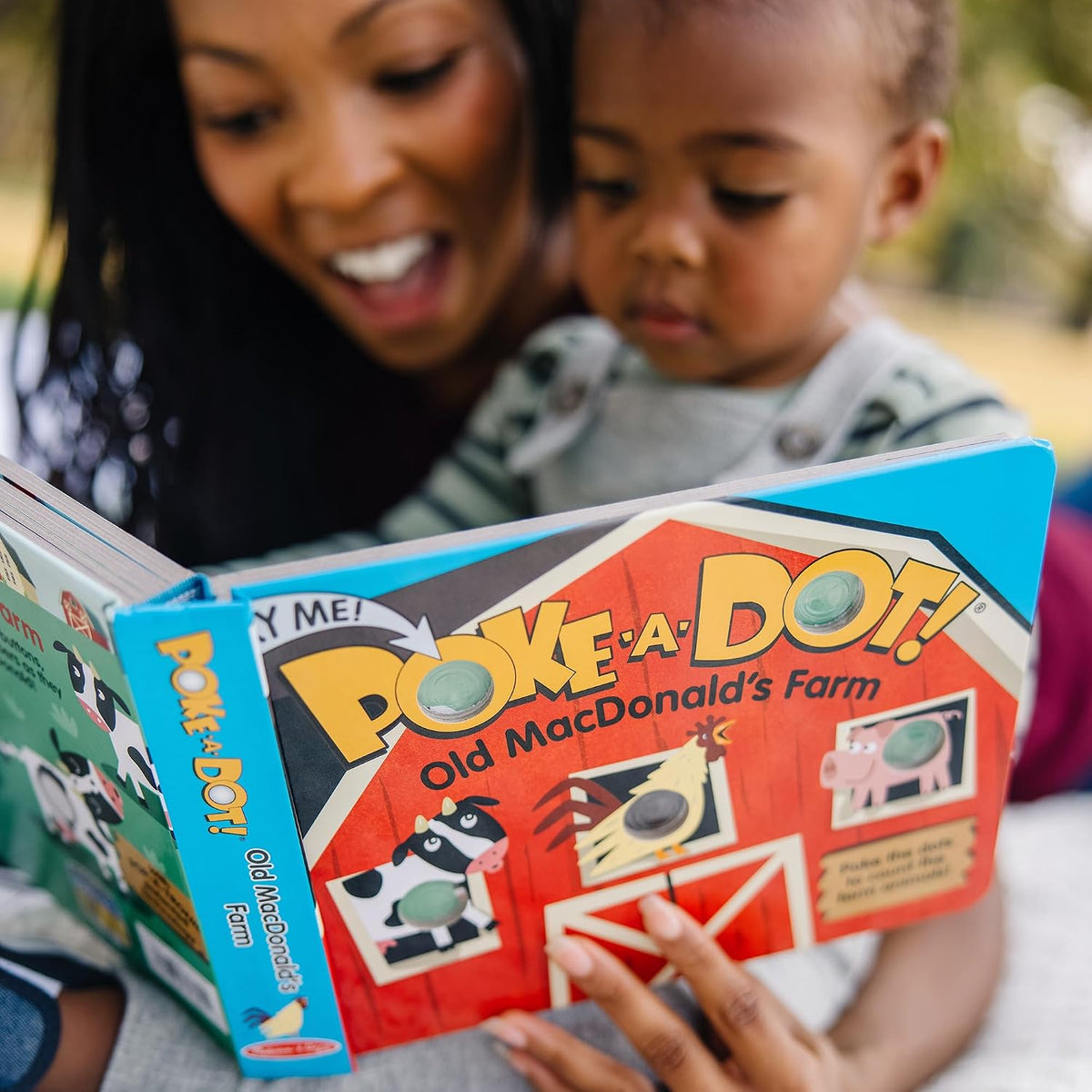 Melissa & Doug Poke-a-Dot! Old MacDonald’s Farm, Interactive Children's Board Book with Buttons to Pop, Educational Sensory Toy for Toddlers & Preschoolers Ages 3+ - FSC Certified