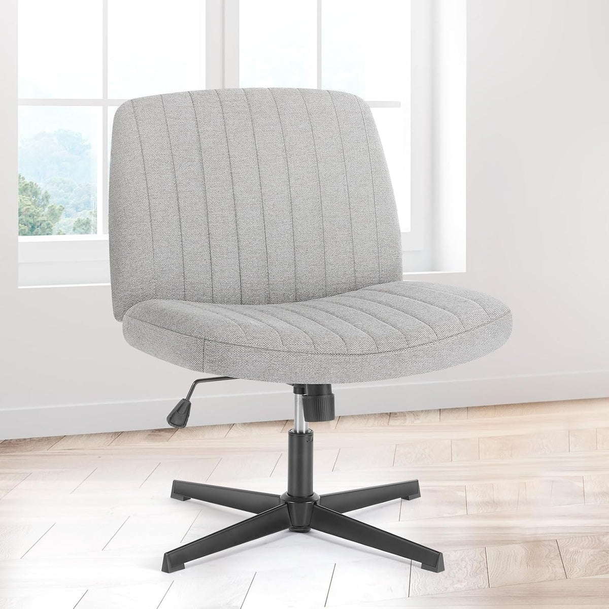 Sweetcrispy Criss Cross Chair, Armless Office Desk Chair