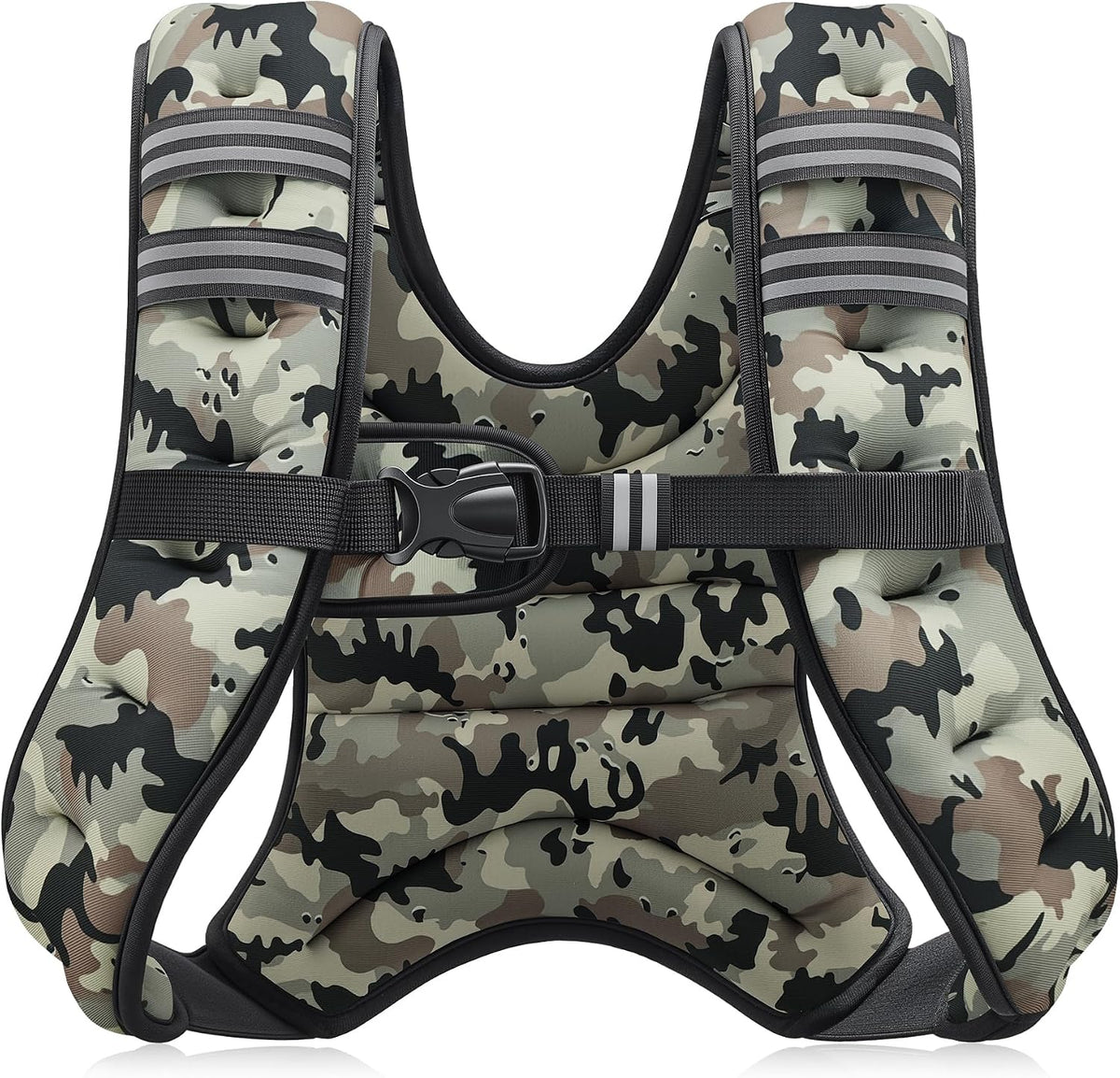 ZELUS Weighted Vest, 6lb/8lb/12lb/16lb/20lb/25lb/30lb Weight Vest with Reflective Stripe for Workout, Strength Training, Running, Fitness, Muscle Building, Weight Loss, Weightlifting