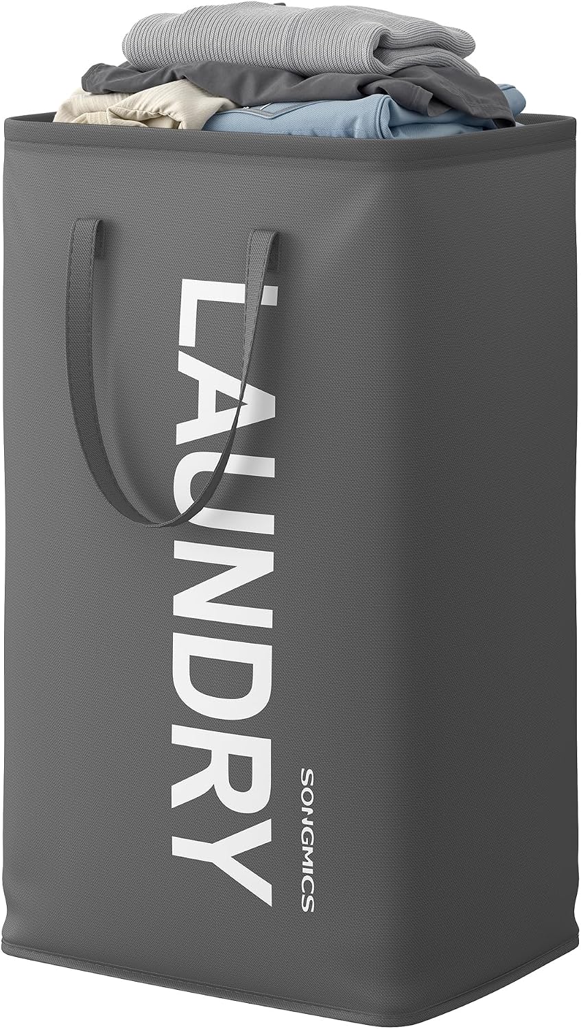 SONGMICS Laundry Hamper, 80L Foldable Basket, 2 Pack, Water-Repellent