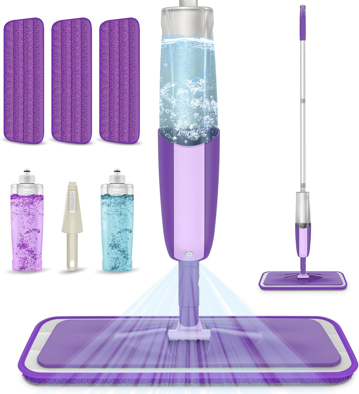Spray Wet Mops for Floor Cleaning: Hardwood Floor Mop Refillable Dust Mop