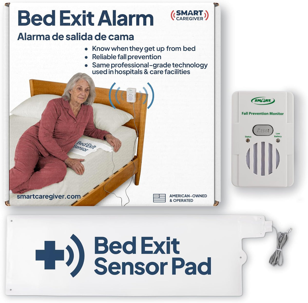 Smart Caregiver Bed Alarm for Elderly Adults, Alerts You When They Get Up