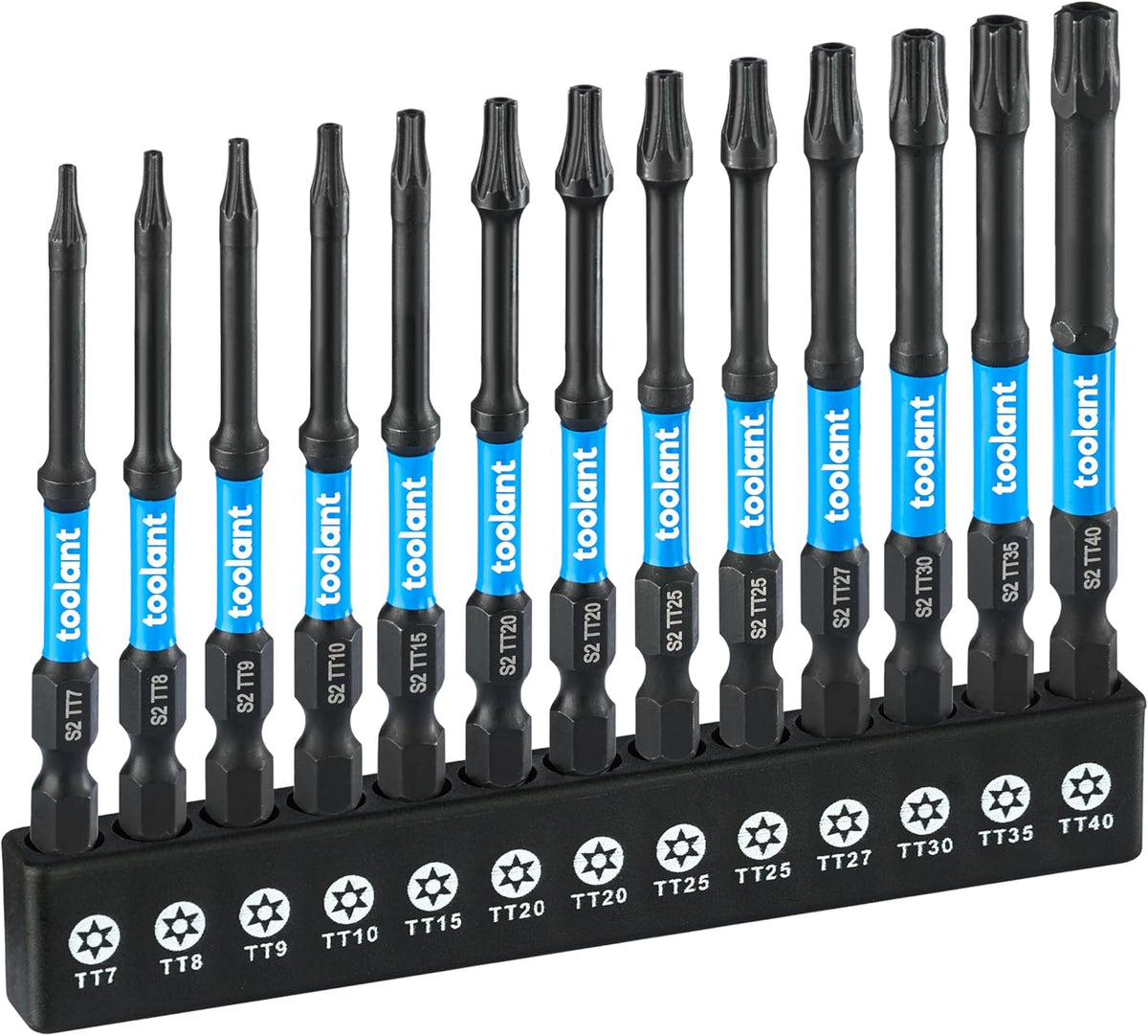 toolant 27PCS Impact Torx Bit Set TT7-TT40 S2 Steel Security Torx
