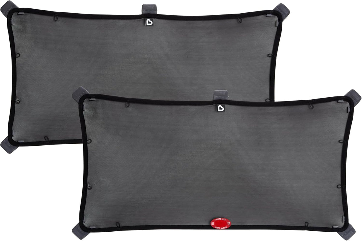 Munchkin Brica Magnetic Stretch-to-Fit Car Window Shades, Black, 1 Pack
