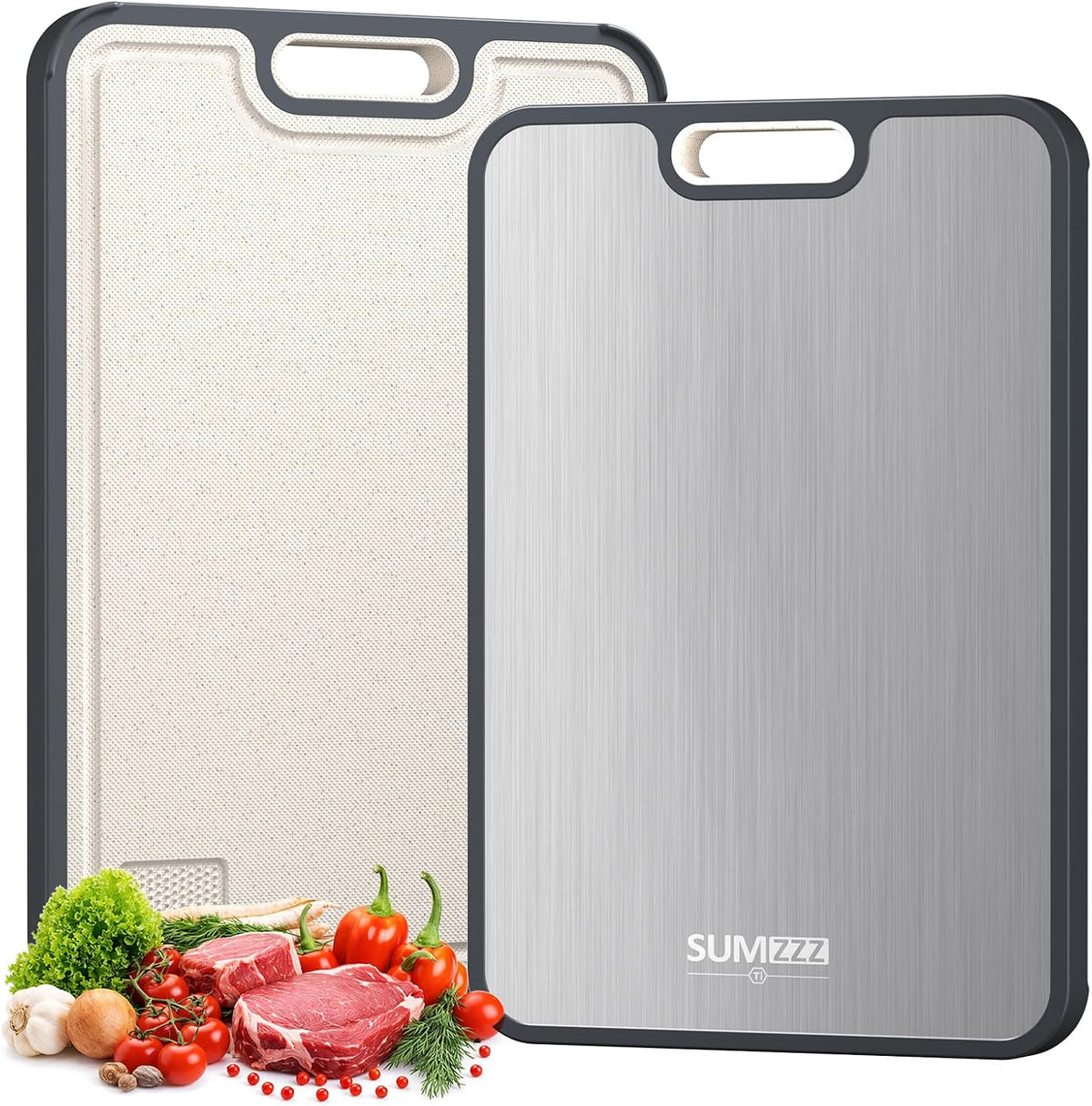 Titanium Cutting Board for Kitchen, Pure Titanium/PP, Size 16”×11”