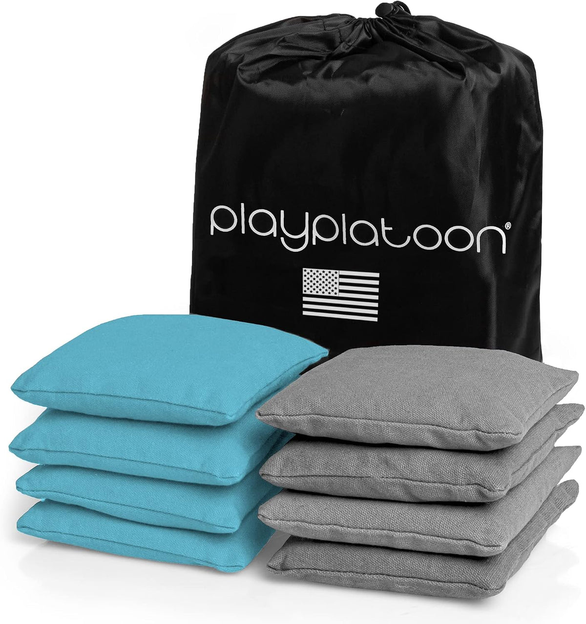 Play Platoon Cornhole Bags Set of 8 Regulation Size & Weight Duck Cloth