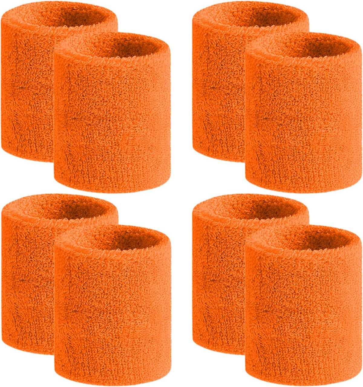 BEACE Sweatbands Sports Wristband for Men & Women -8pcs Moisture Wicking Athletic Cotton Terry Cloth Sweatband for Tennis, Basketball, Running, Gym, Working Out