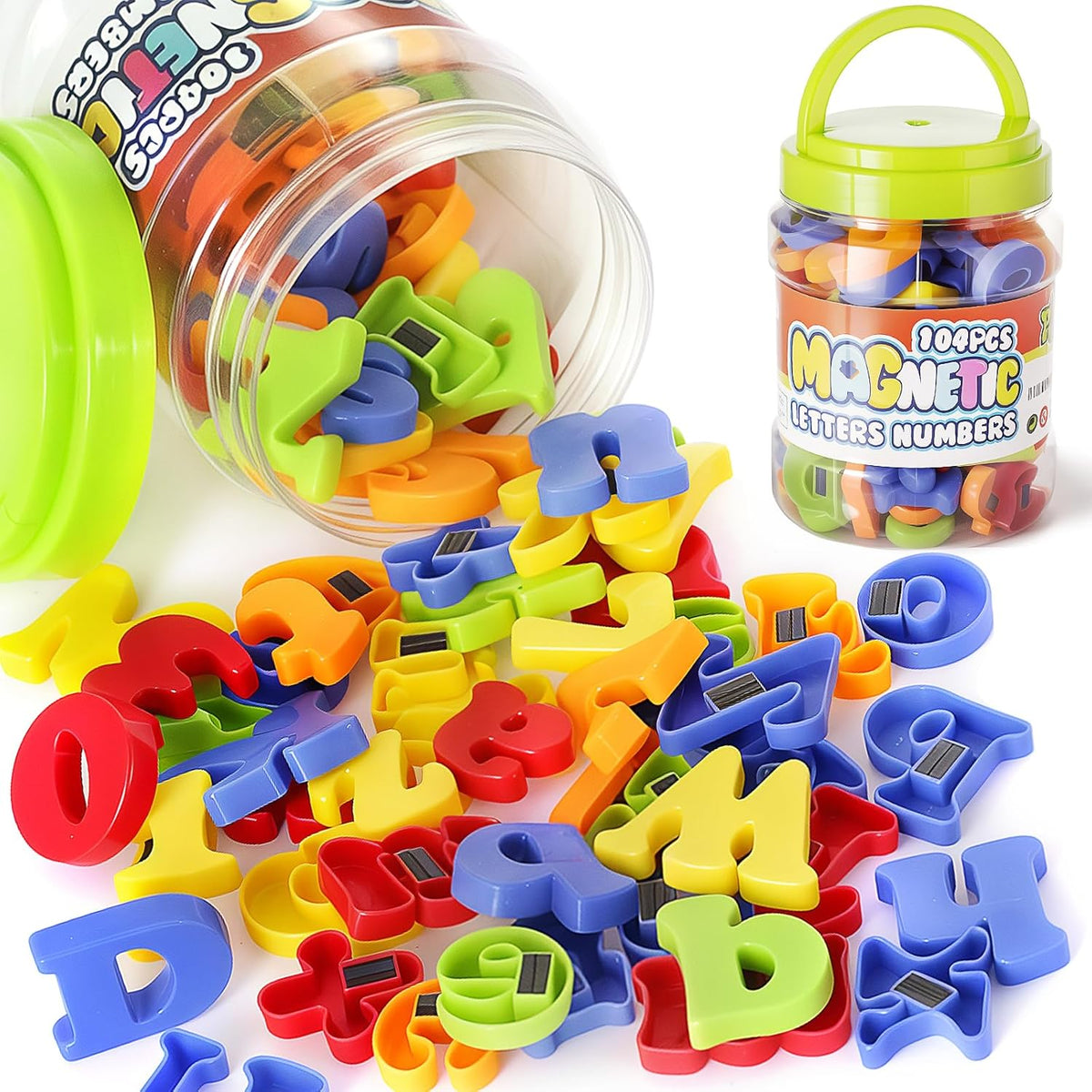 LovesTown 104 PCS Magnetic Letters Numbers, Uppercase and Lowercase