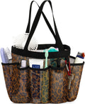 Fammart Mesh Shower Caddy Portable for College Dorm Room Essentials, Odorless Polyester Large Shower Tote Bag with Dual Handles, 8-Pocket Quick-Dry Toiletry Organizer for Travel, Beach, Camping, Gym