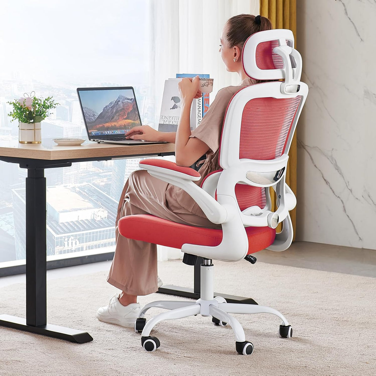TRALT Office Chair Ergonomic Desk Chair - Gaming Chair with Lumbar Support