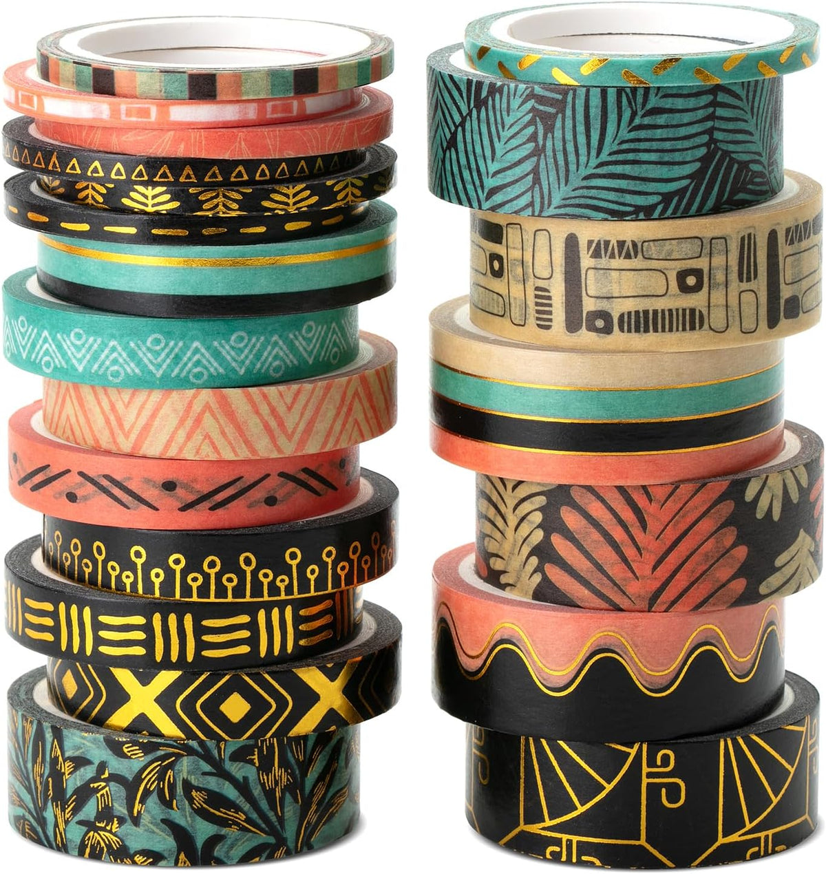 Mr. Pen- Washi Tape Set, 21 Rolls, Assorted Sizes, Floral
