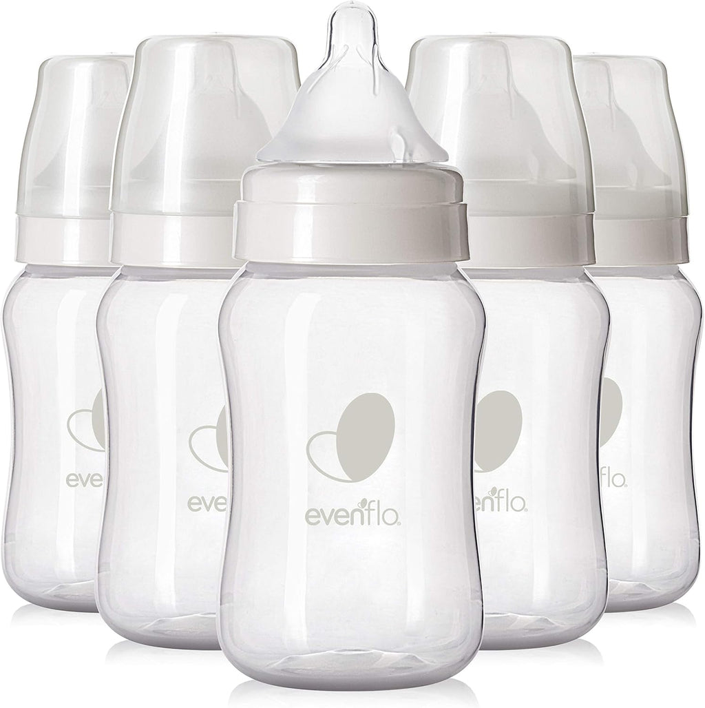Evenflo Feeding Premium Proflo Venting Balance Plus Wide Neck Baby, Newborn and Infant Bottles - Helps Reduce Colic - 9 Ounce (Pack of 6)